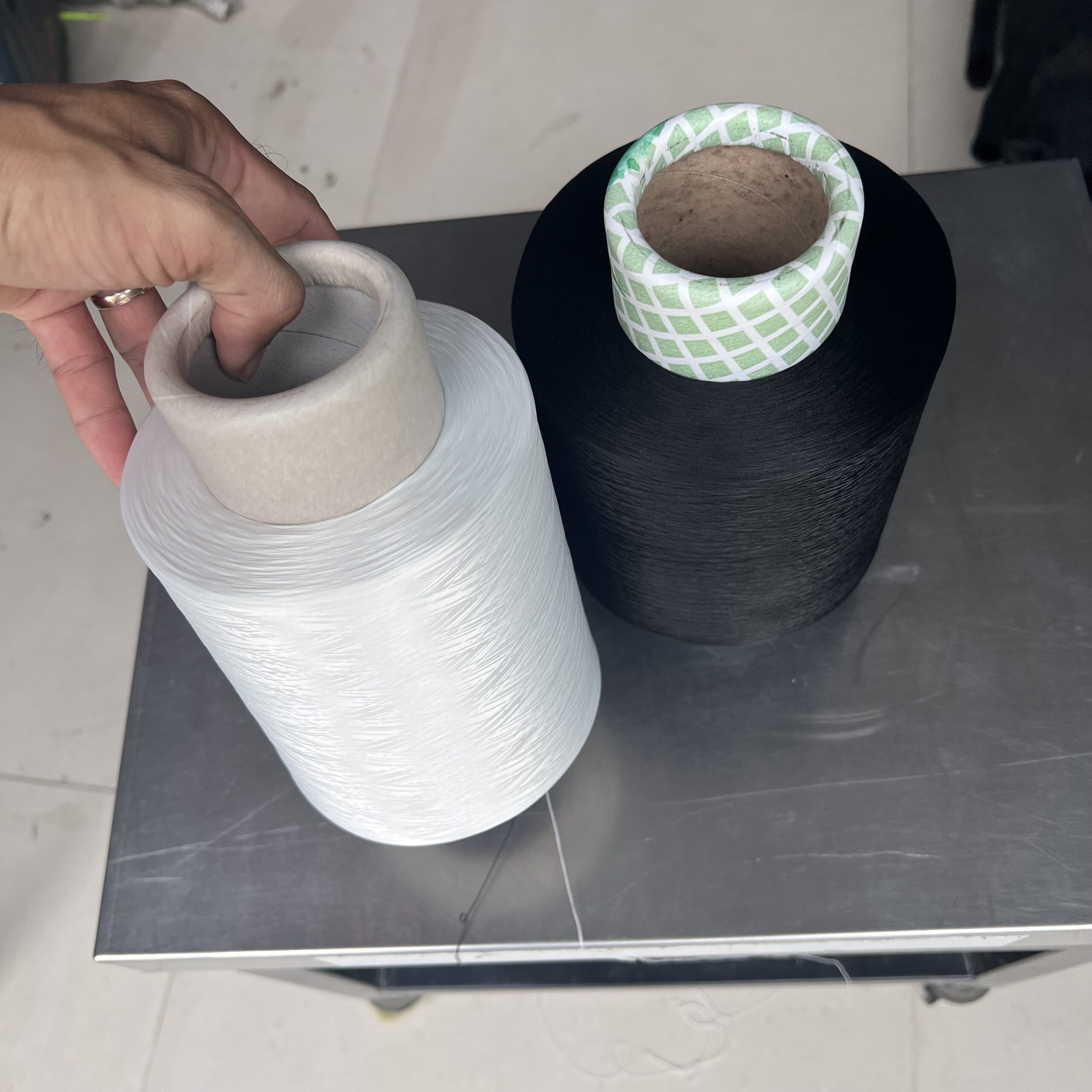 Tơ trắng 150 loại cuộn siêu lớn 1kg/ cuộn hàng loại 1 - Ảnh 12