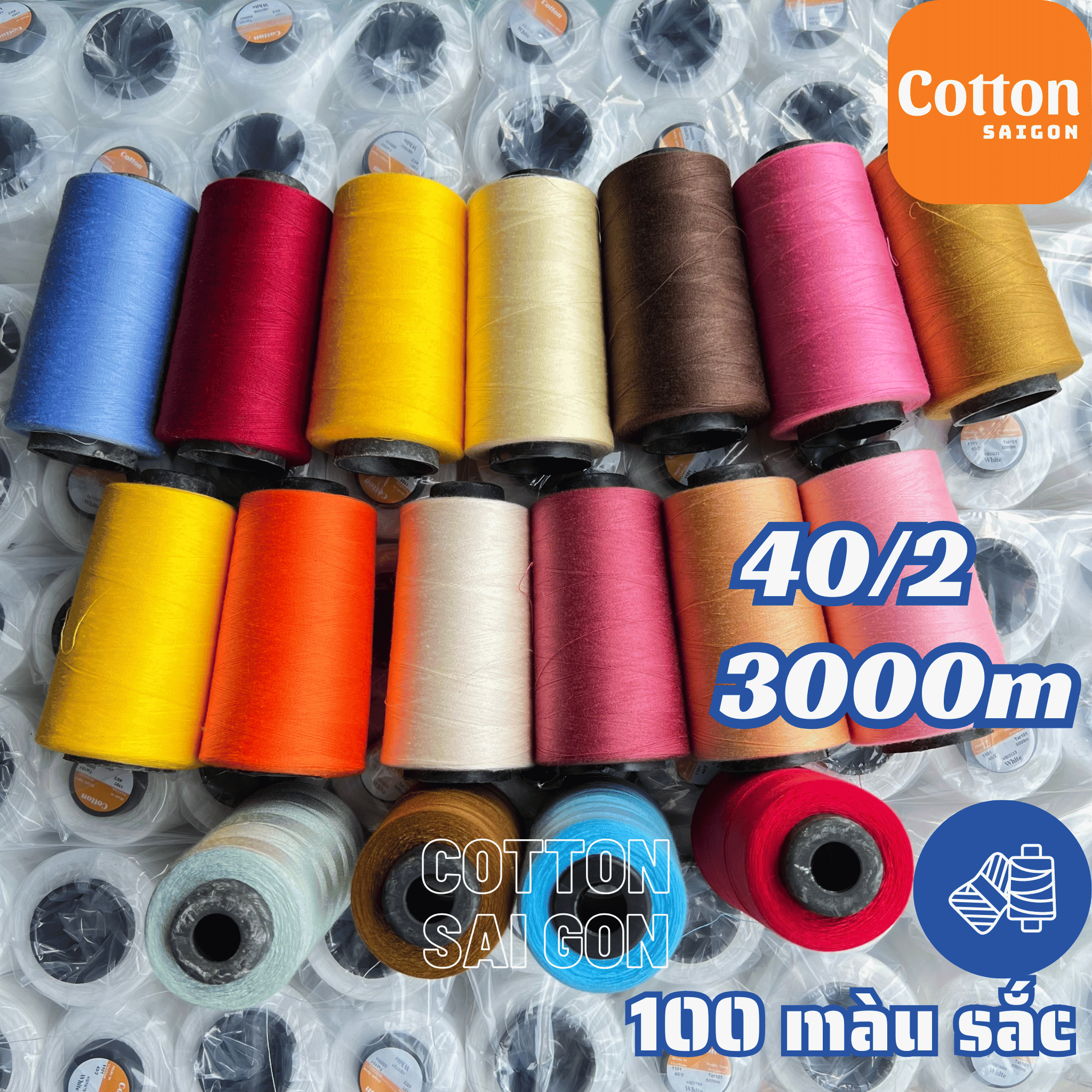 Chỉ may màu công nghiệp 40/2