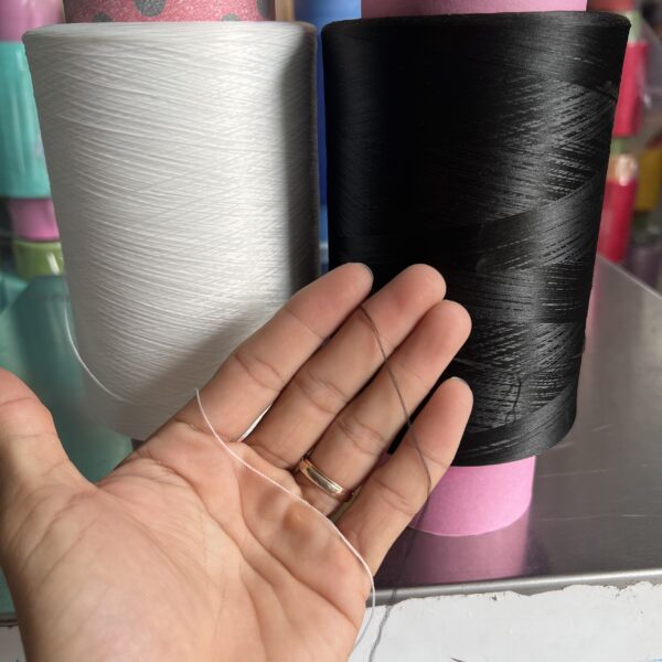 Tơ vắt sổ đen 150 hàng loại 1 ( 500gr/cuộn) - Ảnh 5