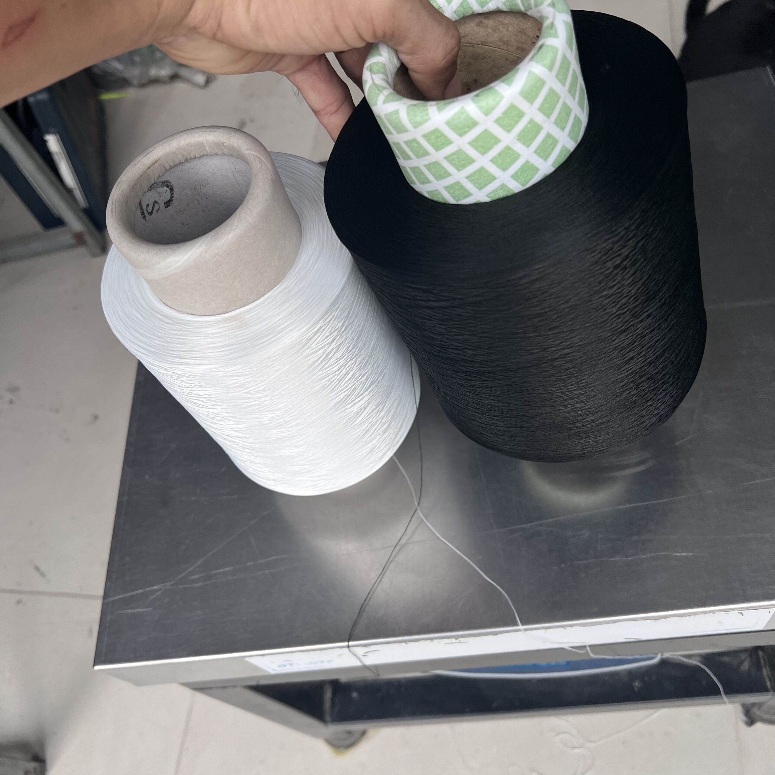 Tơ trắng 150 loại cuộn siêu lớn 1kg/ cuộn hàng loại 1 - Ảnh 8