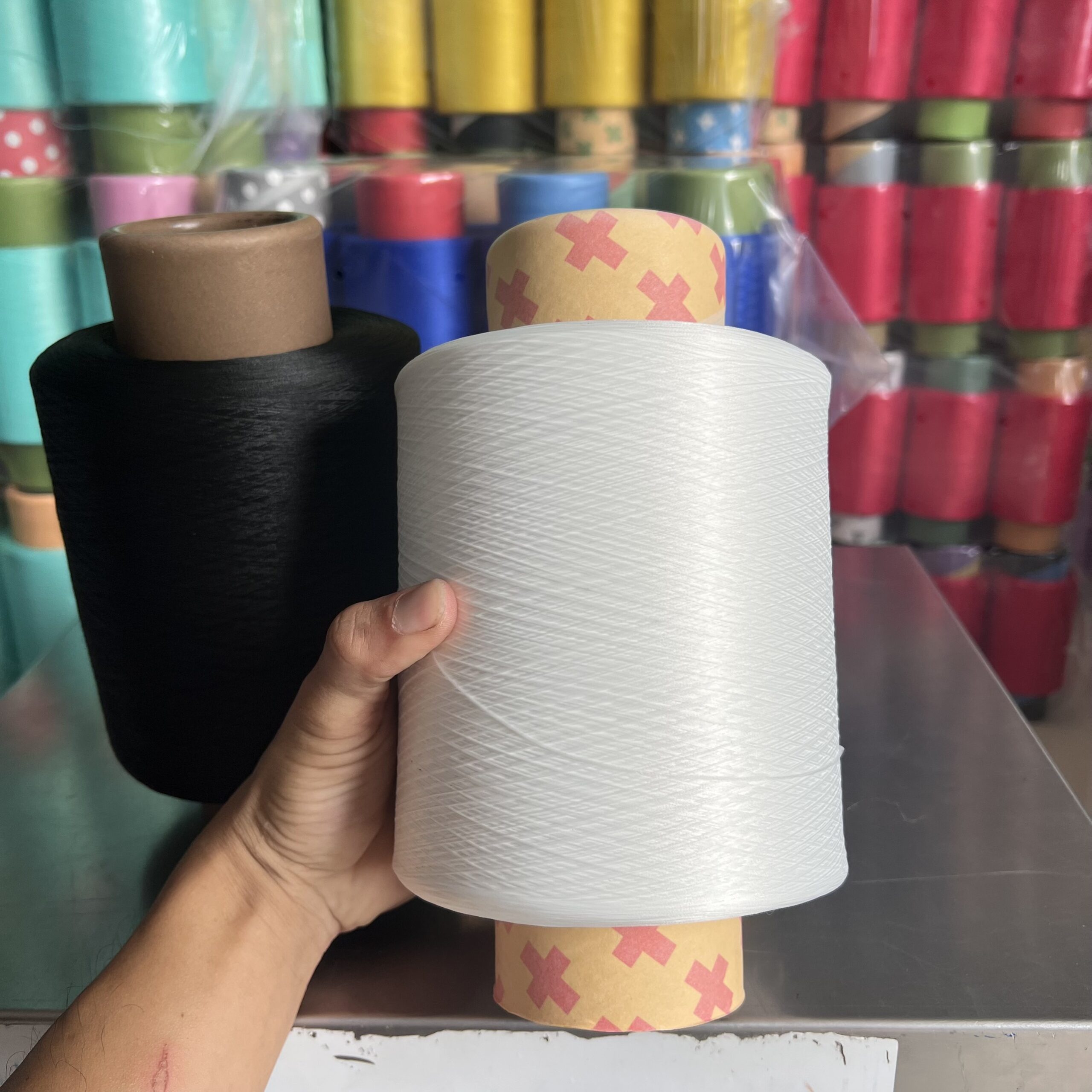 Tơ trắng 150 loại cuộn siêu lớn 1kg/ cuộn hàng loại 1 - Ảnh 4