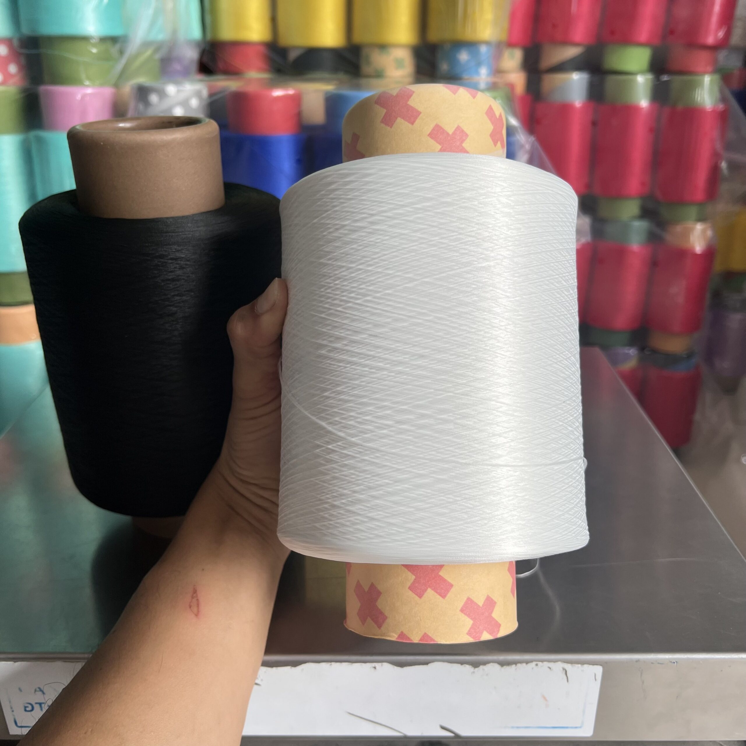 Tơ trắng 150 loại cuộn siêu lớn 1kg/ cuộn hàng loại 1