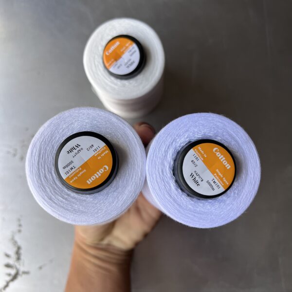 Chỉ may công nghiệp TRẮNG TẨY 40/2 hàng công ty lỏi nhẹ 5000m/ cuộn - Ảnh 10