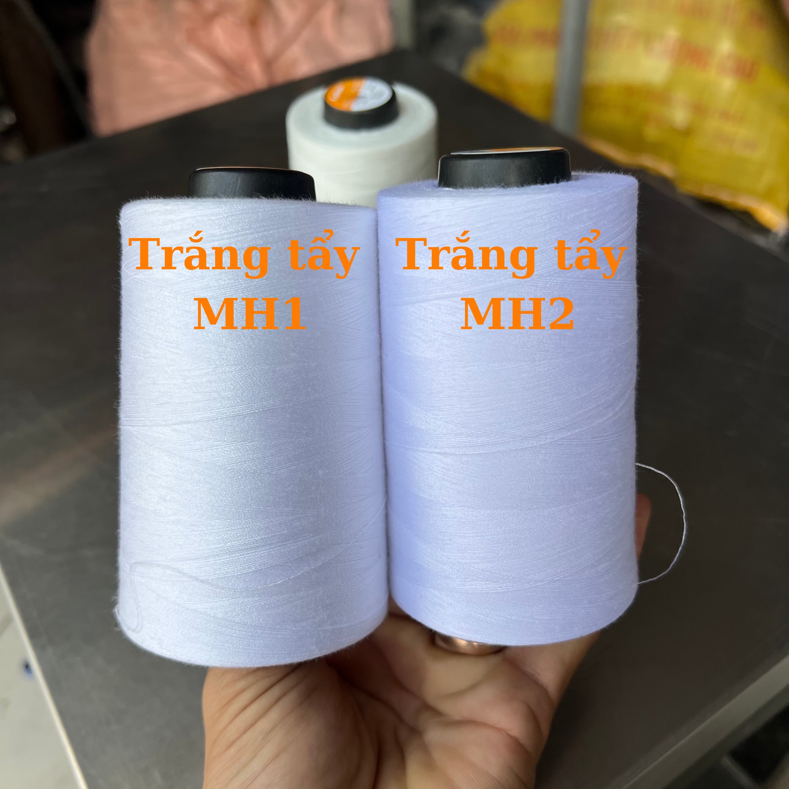 Chỉ may công nghiệp TRẮNG TẨY 40/2 hàng công ty lỏi nhẹ 5000m/ cuộn - Ảnh 12