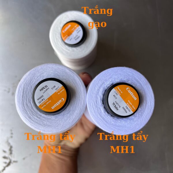 Chỉ may công nghiệp TRẮNG TẨY 40/2 hàng công ty lỏi nhẹ 5000m/ cuộn - Ảnh 13