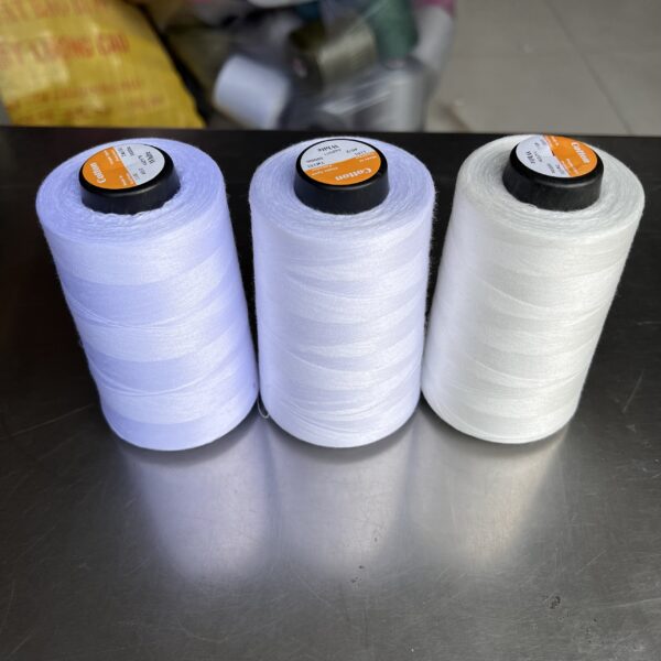Chỉ may công nghiệp TRẮNG TẨY 40/2 hàng công ty lỏi nhẹ 5000m/ cuộn - Ảnh 8